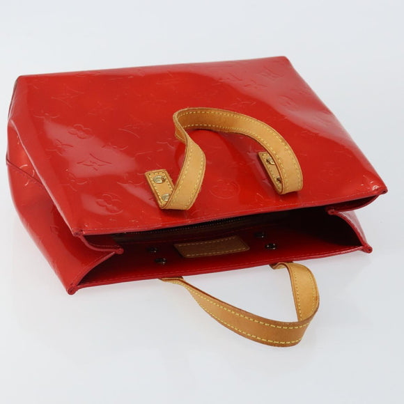 LOUIS VUITTON Monogram Vernis Reade PM Hand Bag Red Rouge M91088 LV Auth 142872