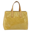 LOUIS VUITTON Monogram Vernis Reade PM Hand Bag Beige M91334 LV Auth 142873-13