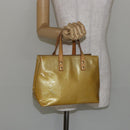 LOUIS VUITTON Monogram Vernis Reade PM Hand Bag Beige M91334 LV Auth 142873-22