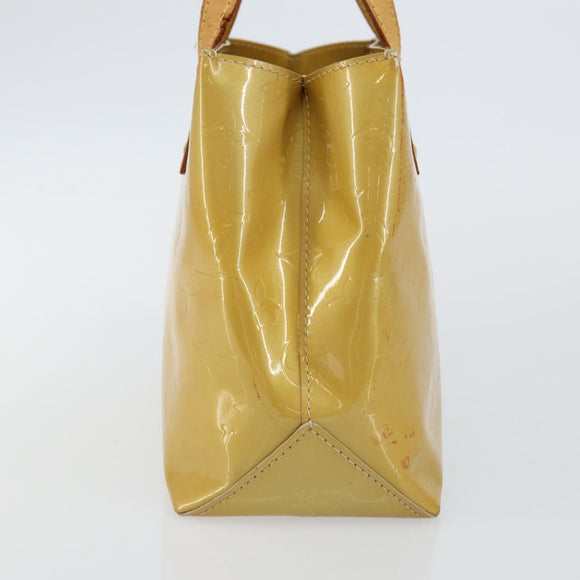 LOUIS VUITTON Monogram Vernis Reade PM Hand Bag Beige M91334 LV Auth 142873