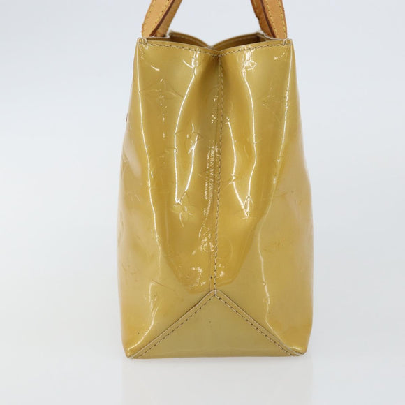 LOUIS VUITTON Monogram Vernis Reade PM Hand Bag Beige M91334 LV Auth 142873