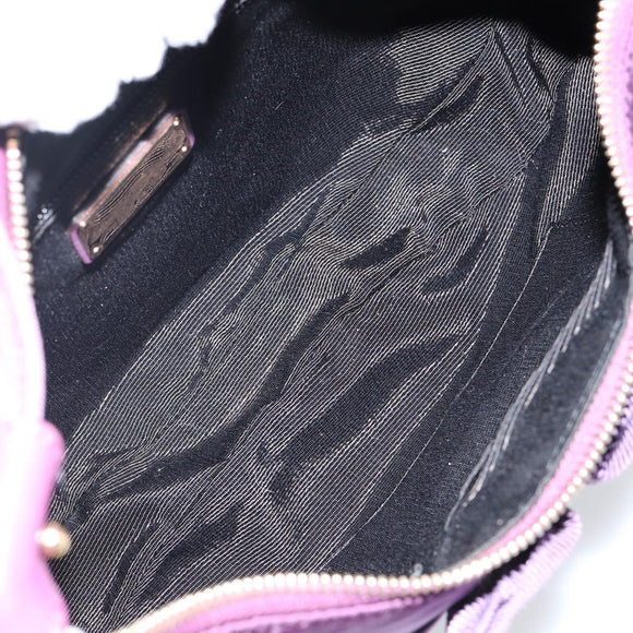 Salvatore Ferragamo Vala Shoulder Bag Nylon Purple Gold Auth 142887