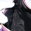 Salvatore Ferragamo Vala Shoulder Bag Nylon Purple Gold Auth 142887-19