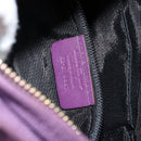 Salvatore Ferragamo Vala Shoulder Bag Nylon Purple Gold Auth 142887-21