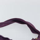 Salvatore Ferragamo Vala Shoulder Bag Nylon Purple Gold Auth 142887-8