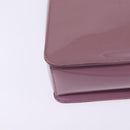 Salvatore Ferragamo Vala Hand Bag Enamel 2way Purple Gold Auth 142888-18