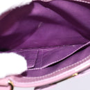 Salvatore Ferragamo Vala Hand Bag Enamel 2way Purple Gold Auth 142888-11