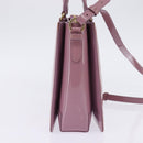 Salvatore Ferragamo Vala Hand Bag Enamel 2way Purple Gold Auth 142888-3