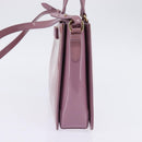 Salvatore Ferragamo Vala Hand Bag Enamel 2way Purple Gold Auth 142888-4