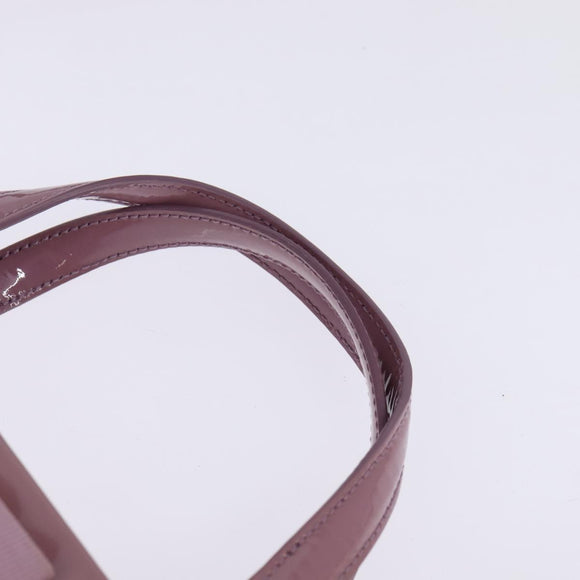 Salvatore Ferragamo Vala Hand Bag Enamel 2way Purple Gold Auth 142888