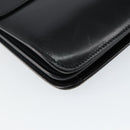 CELINE Hand Bag Leather Black Gold Auth 142890-14