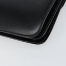 CELINE Hand Bag Leather Black Gold Auth 142890-15