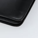 CELINE Hand Bag Leather Black Gold Auth 142890-16