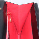 CELINE Hand Bag Leather Black Gold Auth 142890-19