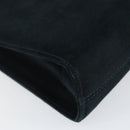 Salvatore Ferragamo Gancini Chain Shoulder Bag Suede Navy Gold Auth 142891-14