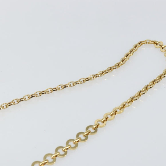 Salvatore Ferragamo Gancini Chain Shoulder Bag Suede Navy Gold Auth 142891