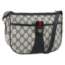 GUCCI GG Supreme Sherry Line Shoulder Bag PVC Navy Gold 89 02 032 Auth 142892-1