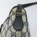 GUCCI GG Supreme Sherry Line Shoulder Bag PVC Navy Gold 89 02 032 Auth 142892-14