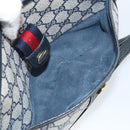 GUCCI GG Supreme Sherry Line Shoulder Bag PVC Navy Gold 89 02 032 Auth 142892-22