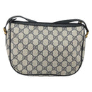 GUCCI GG Supreme Sherry Line Shoulder Bag PVC Navy Gold 89 02 032 Auth 142892-3