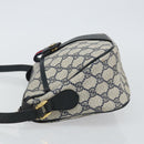 GUCCI GG Supreme Sherry Line Shoulder Bag PVC Navy Gold 89 02 032 Auth 142892-5