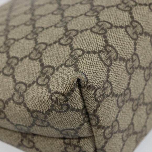 GUCCI GG Supreme Hand Bag PVC Beige 550768 Auth 142895