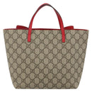 GUCCI GG Supreme Hand Bag PVC Beige 550768 Auth 142895-3