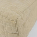 Christian Dior Canage Lady Dior Hand Bag Nylon Beige Gold Auth 142896-10
