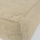 Christian Dior Canage Lady Dior Hand Bag Nylon Beige Gold Auth 142896-12