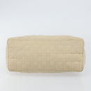 Christian Dior Canage Lady Dior Hand Bag Nylon Beige Gold Auth 142896-9