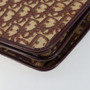 Christian Dior Trotter Canvas Shoulder Bag Red Gold Auth 142897-10