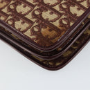 Christian Dior Trotter Canvas Shoulder Bag Red Gold Auth 142897-13