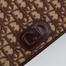 Christian Dior Trotter Canvas Shoulder Bag Red Gold Auth 142897-15