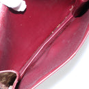 Christian Dior Trotter Canvas Shoulder Bag Red Gold Auth 142897-18