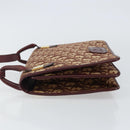 Christian Dior Trotter Canvas Shoulder Bag Red Gold Auth 142897-5