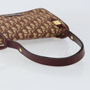 Christian Dior Trotter Canvas Shoulder Bag Red Gold Auth 142897-7