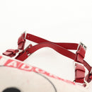 Christian Dior Hardcore Boston Bag Canvas White Red Auth 142899A-15