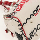 Christian Dior Hardcore Boston Bag Canvas White Red Auth 142899A-16