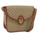 CELINE Macadam Canvas Shoulder Bag PVC Beige Gold Auth 142901-1