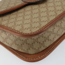 CELINE Macadam Canvas Shoulder Bag PVC Beige Gold Auth 142901-11