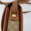 CELINE Macadam Canvas Shoulder Bag PVC Beige Gold Auth 142901-14