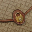 CELINE Macadam Canvas Shoulder Bag PVC Beige Gold Auth 142901-15