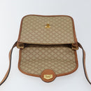 CELINE Macadam Canvas Shoulder Bag PVC Beige Gold Auth 142901-16