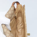 CELINE Macadam Canvas Shoulder Bag PVC Beige Gold Auth 142901-19