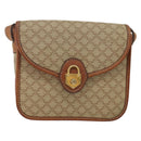 CELINE Macadam Canvas Shoulder Bag PVC Beige Gold Auth 142901-2