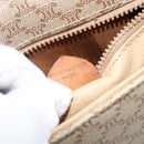 CELINE Macadam Canvas Shoulder Bag PVC Beige Gold Auth 142901-22