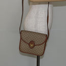 CELINE Macadam Canvas Shoulder Bag PVC Beige Gold Auth 142901-23