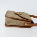 CELINE Macadam Canvas Shoulder Bag PVC Beige Gold Auth 142901-4