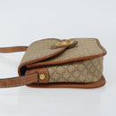 CELINE Macadam Canvas Shoulder Bag PVC Beige Gold Auth 142901-5