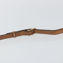 CELINE Macadam Canvas Shoulder Bag PVC Beige Gold Auth 142901-8